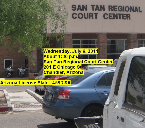 Arizona Highway Patrol Motorcycle Police Officers Illegally Parked at San Tan Municipal Court