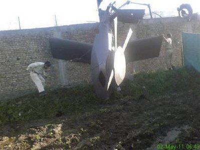 Osama bin Laden murder photos - top secret American helicopter that crashed