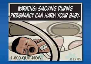 US government tobacco warning labels released June 20, 2011 - Warning: smoking during pregnancy can  harm your baby 1-800-QUIT-NOW - U.S. HHS