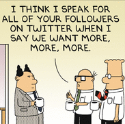 Twitter does have some uses even if it is just keeping your boss under control