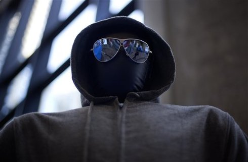 Unabomber's sunglasses and hood